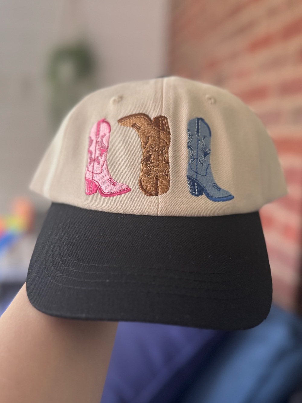 Marcus Adler Hat Embroidered Cowboy Boot Baseball Cap Strap Back ONE SIZE